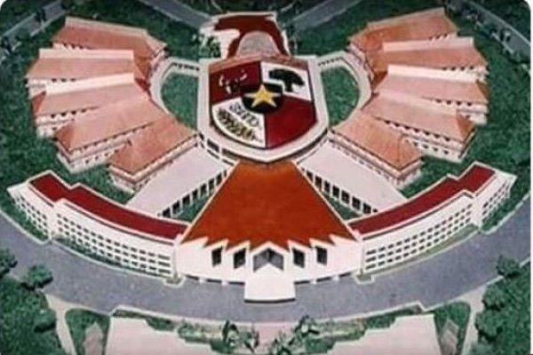 Desain Istana Negara di Palangka Raya yang dinyatakan Kementerian Kominfo sebagai hoaks. (Istimewa)