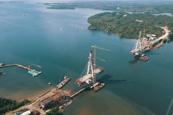 Hutama Karya Pastikan Proyek Jembatan Pulau Balang Balikpapan Rampung 2021